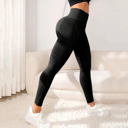 Elevate Your Workout with Women's High Waist 3D Compression Leggings - Cellulite Slimming and Booty Lifting!