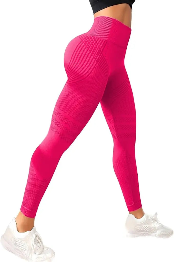 Elevate Your Workout with Women's High Waist 3D Compression Leggings - Cellulite Slimming and Booty Lifting!