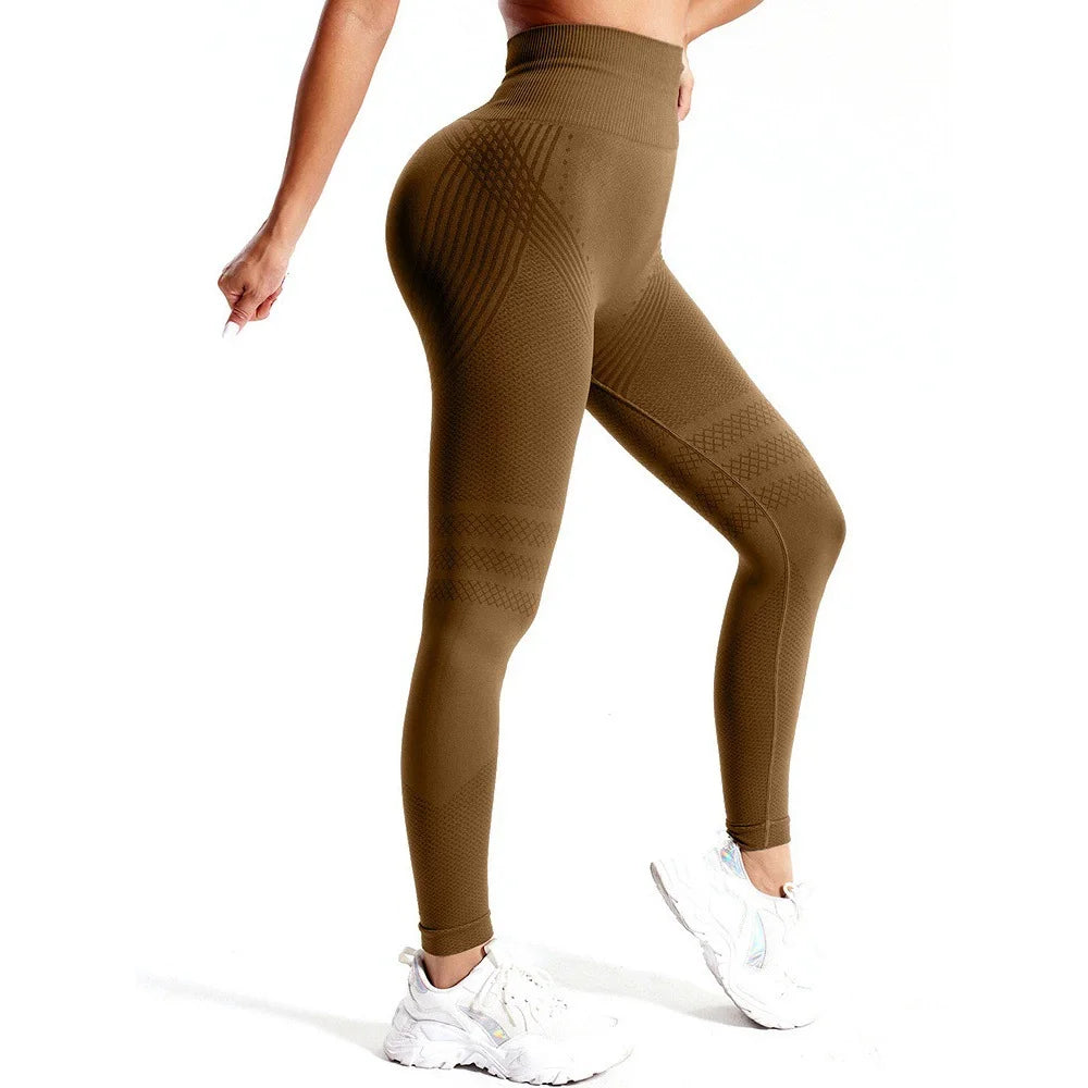 Elevate Your Workout with Women's High Waist 3D Compression Leggings - Cellulite Slimming and Booty Lifting!
